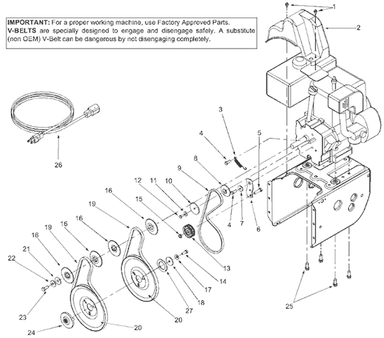 Page A Diagram and Parts List for 31AE600E300 2004 MTD Snow Blower