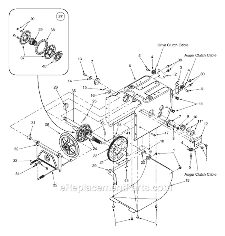 Page C Diagram and Parts List for 31AE660G145 2003 MTD Snow Blower