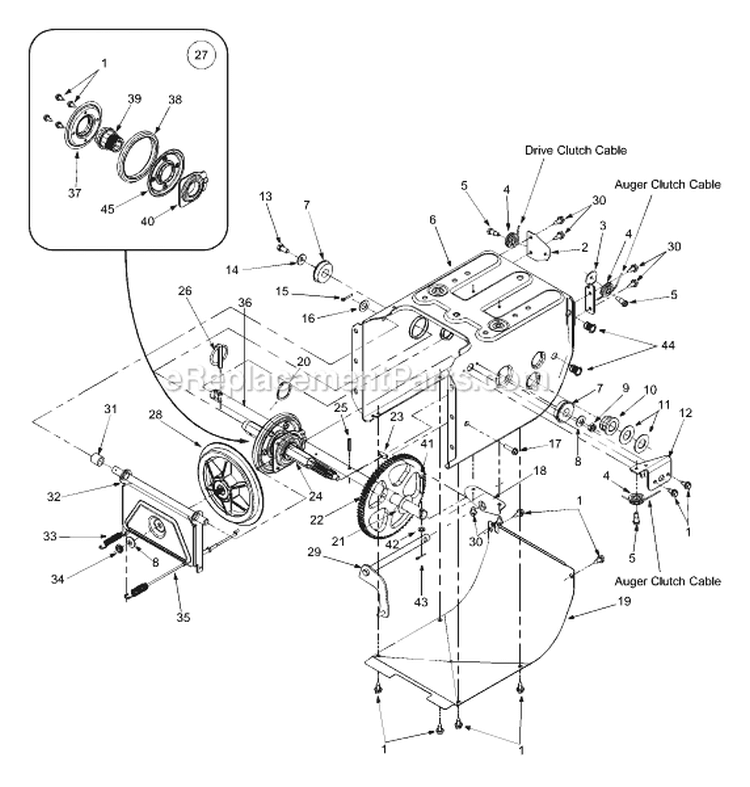 Page B Diagram and Parts List for 31AE660G300 2004 MTD Snow Blower