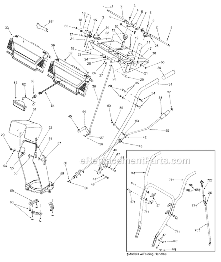 Page E Diagram and Parts List for 31AE660G300 2004 MTD Snow Blower