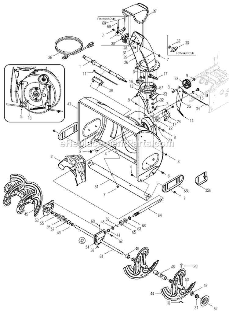 Page C Diagram and Parts List for 31AE6AHE105 2005 MTD Snow Blower