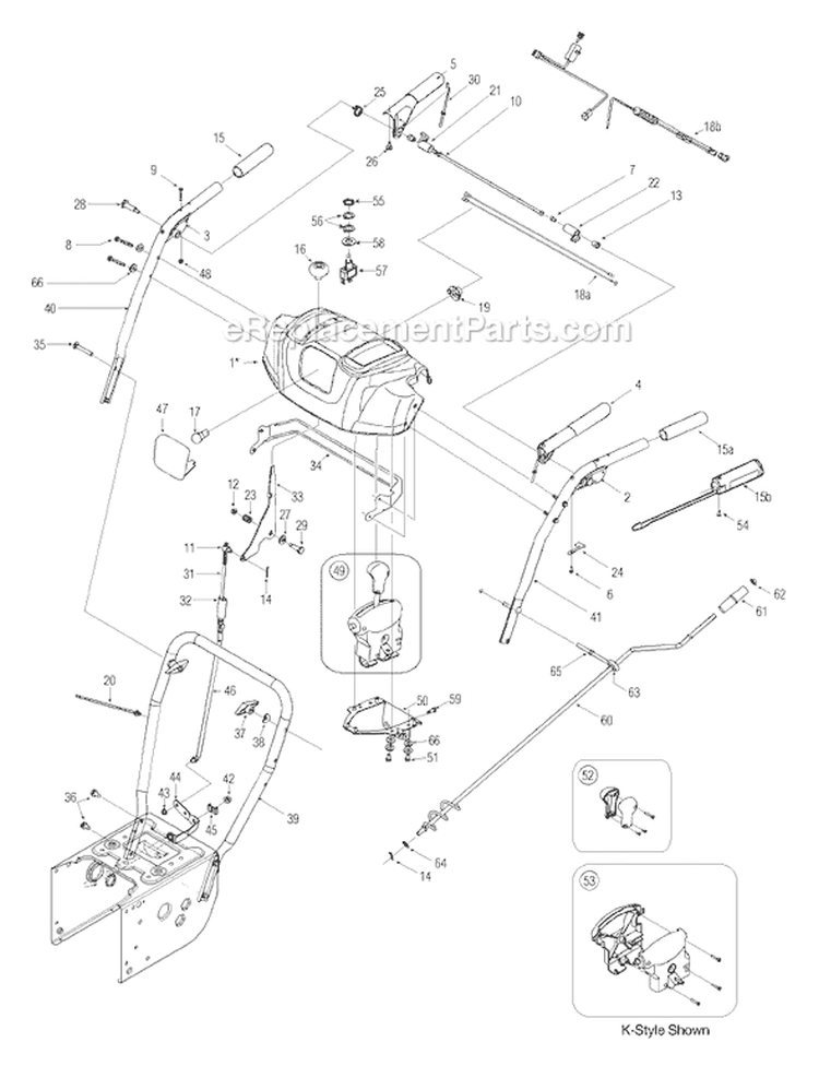 Page D Diagram and Parts List for 31AE6AHE105 2005 MTD Snow Blower