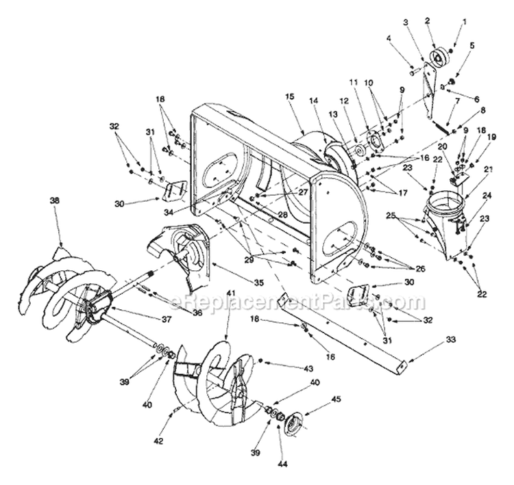 Page A Diagram and Parts List for 31AE6C0F022 1999 MTD Snow Blower