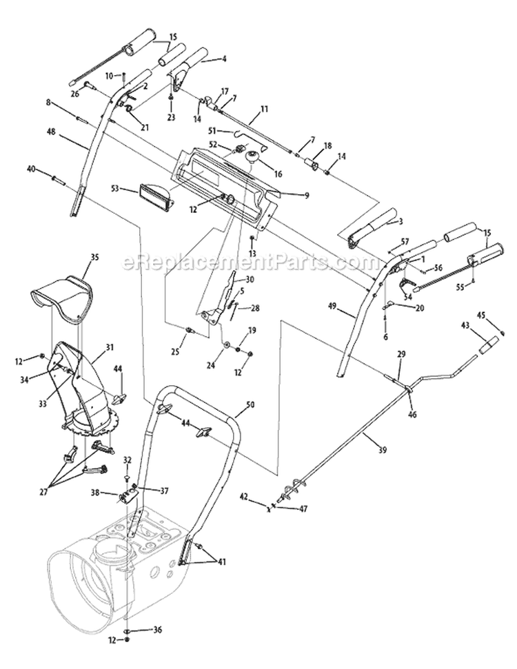 Page C Diagram and Parts List for 31AE6GFF000 2007 MTD Snow Blower