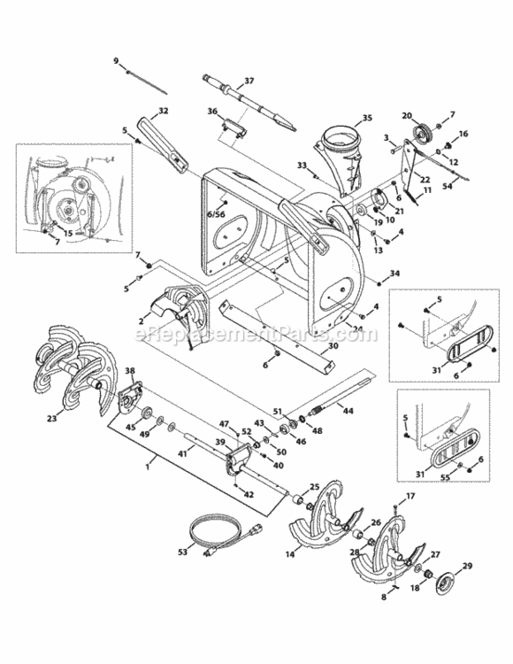 Page G Diagram and Parts List for 31AH55LH704 2012 MTD Snow Blower