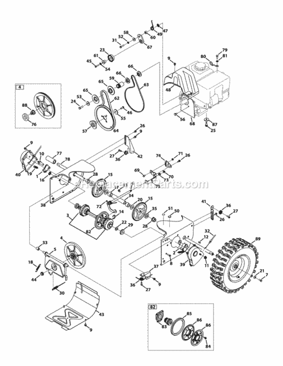 Page I Diagram and Parts List for 31AH55LH704 2012 MTD Snow Blower