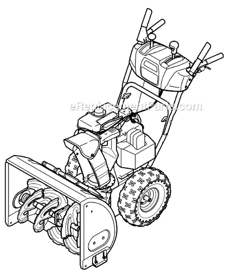 Page E Diagram and Parts List for 31AH5ZLH033 2008 MTD Snow Blower