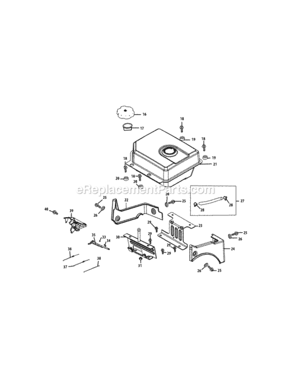 478-Su-10-Fuel_Tank_And_Mounting Diagram and Parts List for 31AH64EG795 2010 MTD Snow Blower