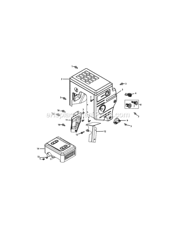 478-Su-10-Muffler_And_Controls Diagram and Parts List for 31AH64EG795 2010 MTD Snow Blower