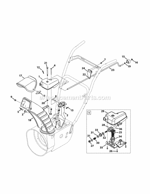Page I Diagram and Parts List for 31AH65FH795 2013 MTD Snow Blower