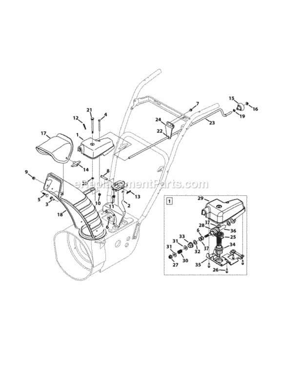 Page I Diagram and Parts List for 31AH65FH795 2014 MTD Snow Blower