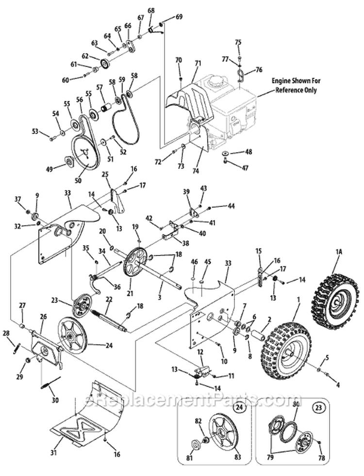 Page B Diagram and Parts List for 31AH6ZLG151 2008 MTD Snow Blower