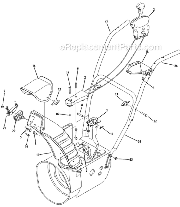 Page C Diagram and Parts List for 31AH6ZLG151 2008 MTD Snow Blower