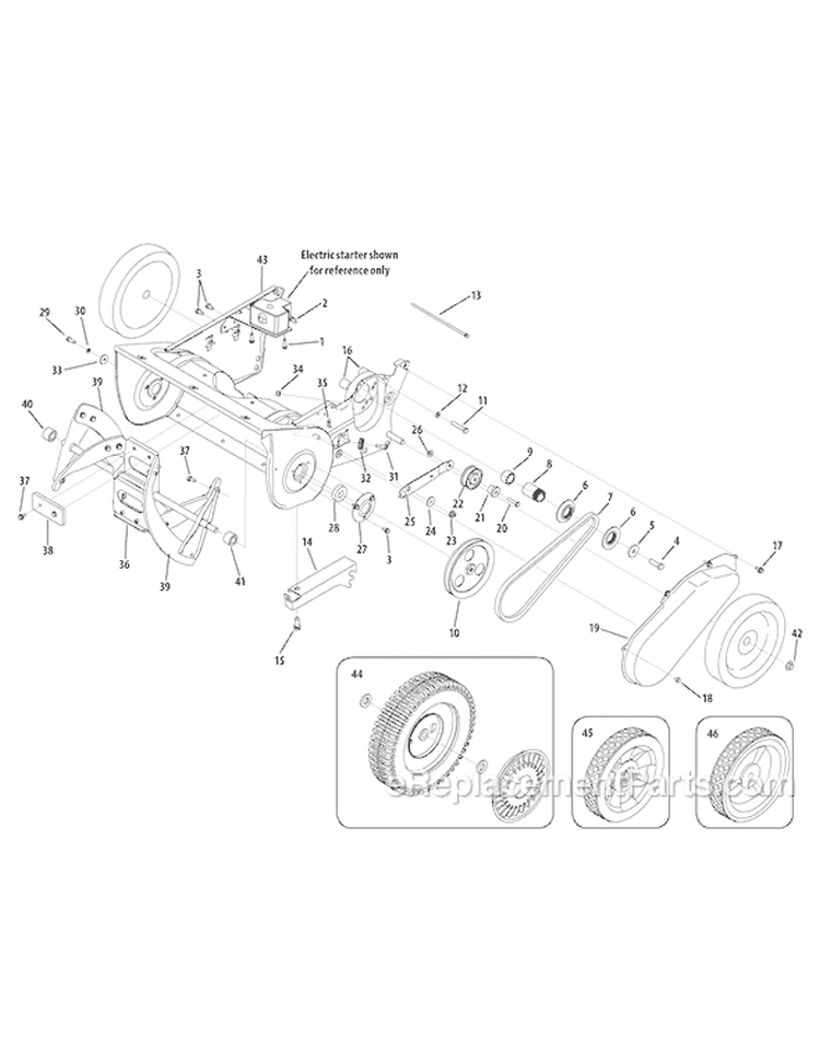 Page A Diagram and Parts List for 31AM2P5B029 2008 MTD Snow Blower