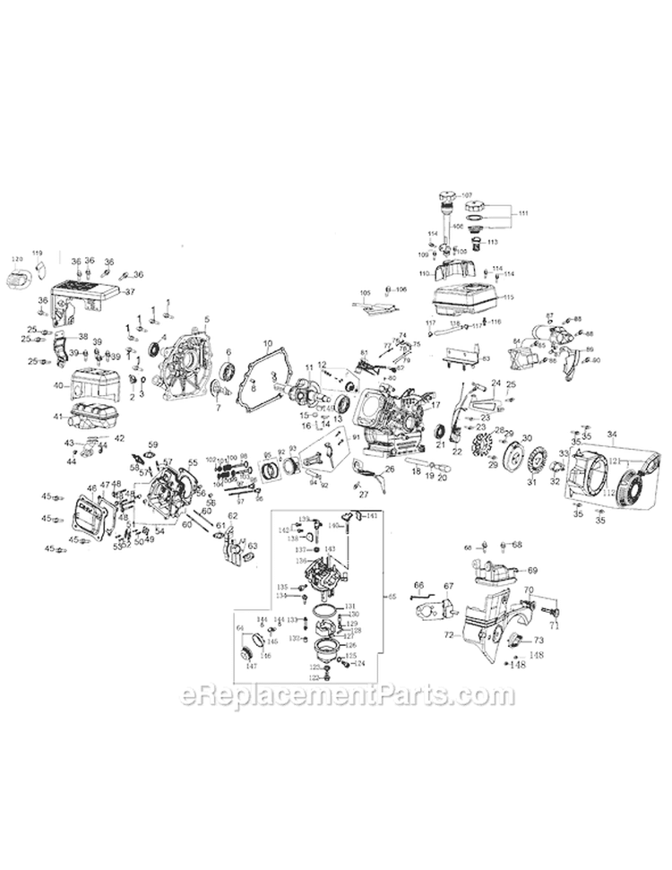 Page B Diagram and Parts List for 31AM2P5B029 2008 MTD Snow Blower