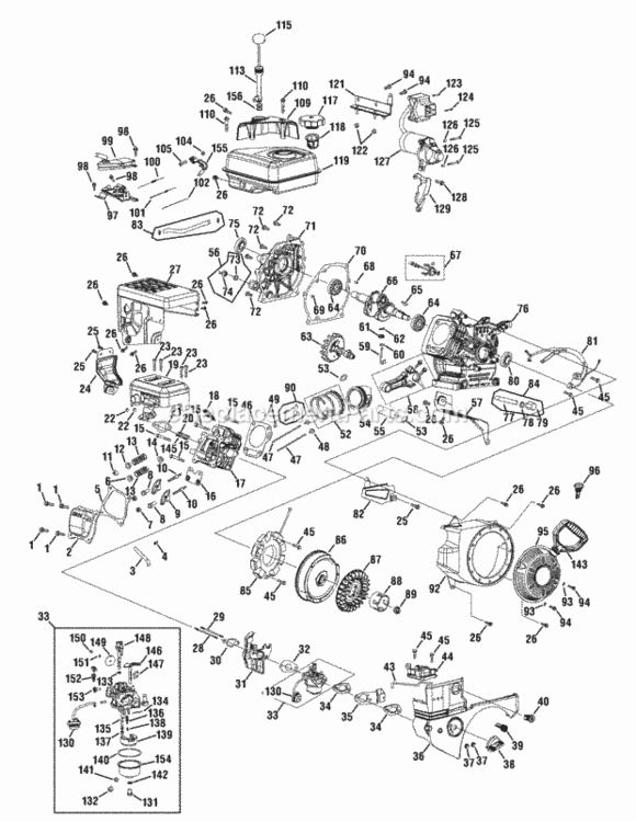 Engine_Assembly_365-Sub Diagram and Parts List for 31AM62EE706 2009 MTD Snow Blower