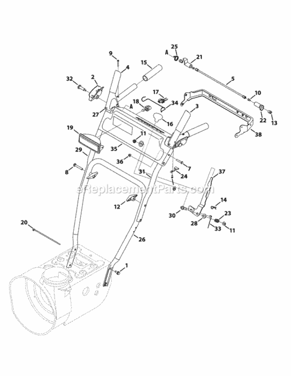 Panel_Style_E_And_F Diagram and Parts List for 31AM62EE706 2009 MTD Snow Blower