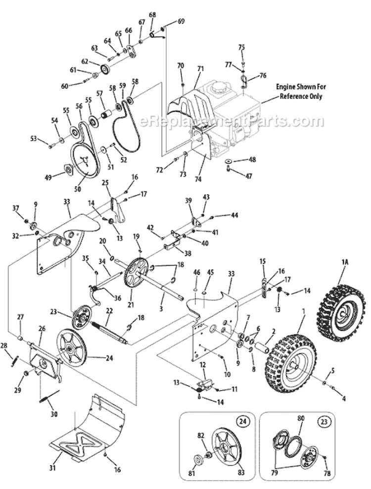Page B Diagram and Parts List for 31AM62KE000 2008 MTD Snow Blower