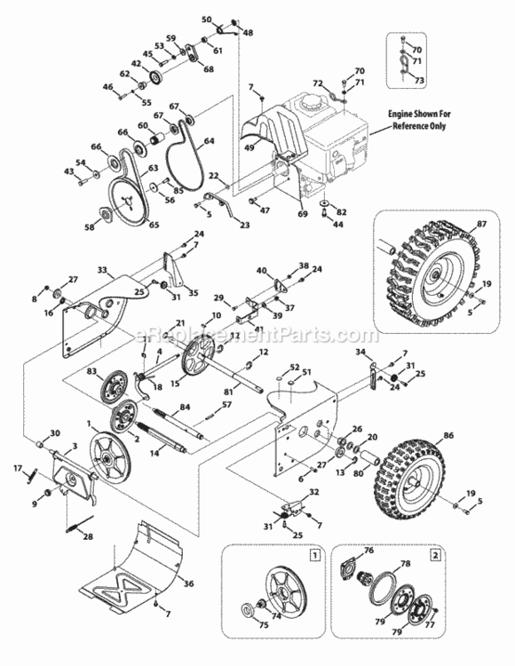 Page I Diagram and Parts List for 31AM63KE704 2012 MTD Snow Blower