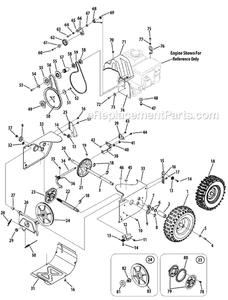 Page B Diagram and Parts List for 31AM63LF098 2008 MTD Snow Blower