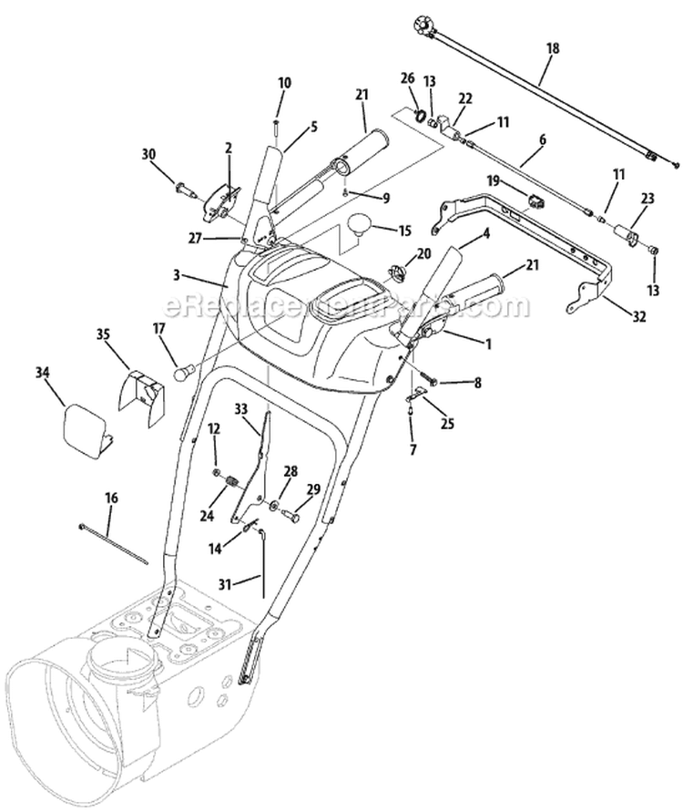 Page F Diagram and Parts List for 31AM63LF098 2008 MTD Snow Blower