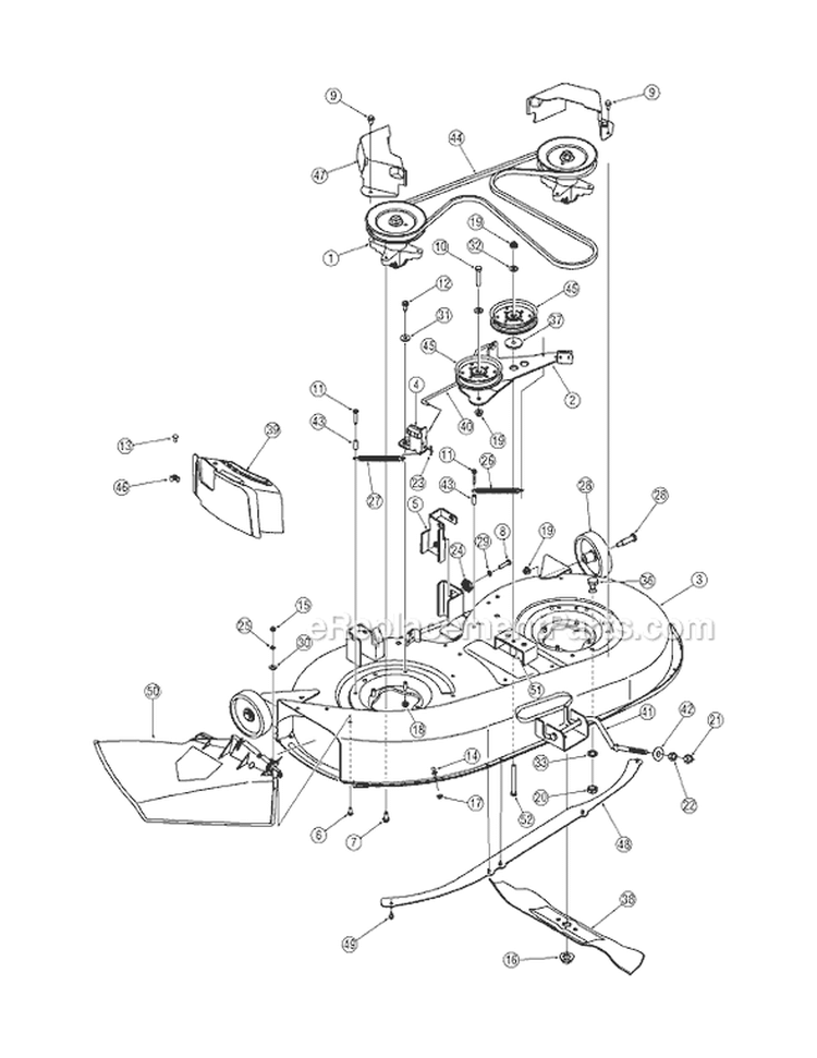 Page A Diagram and Parts List for 31AO791G401 2005 MTD Lawn Tractor