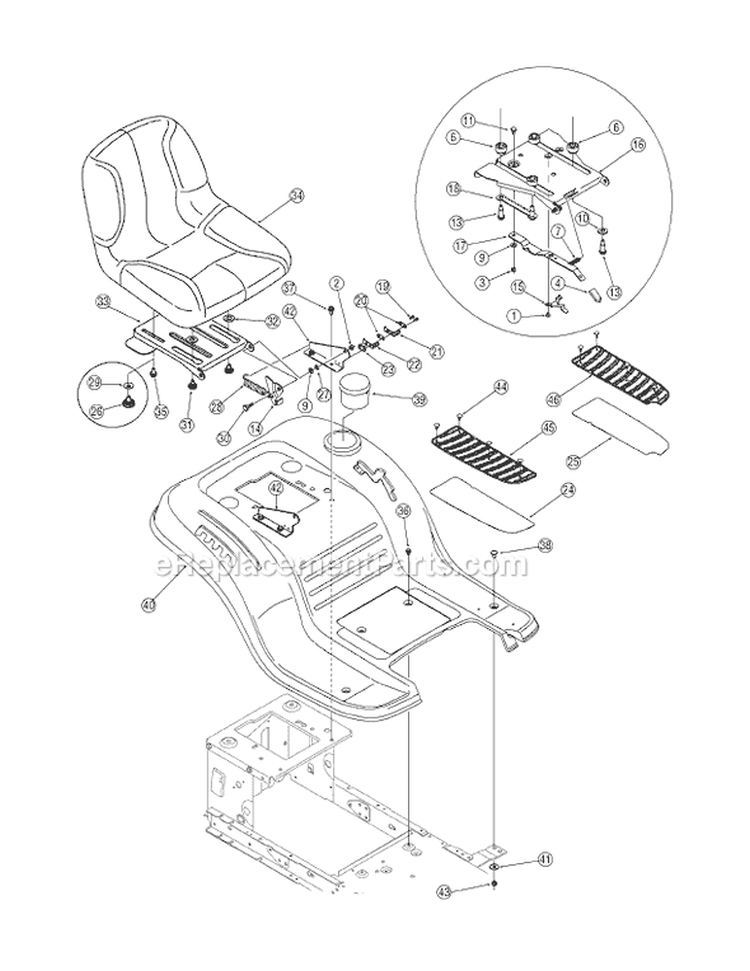 Page D Diagram and Parts List for 31AO791G401 2005 MTD Lawn Tractor