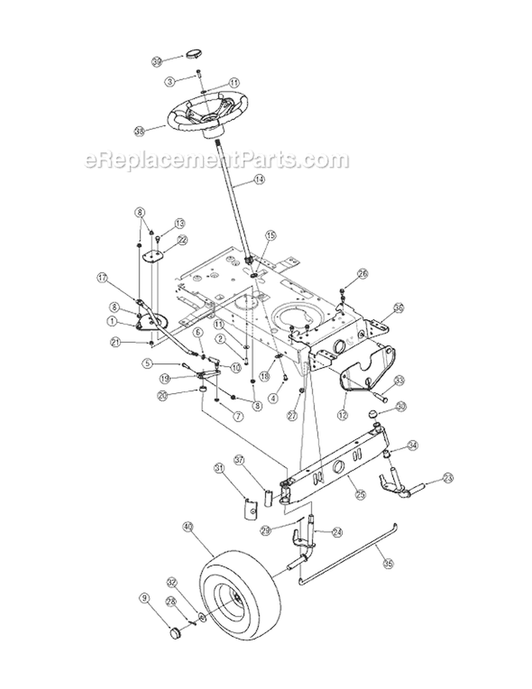 Page G Diagram and Parts List for 31AO791G401 2005 MTD Lawn Tractor