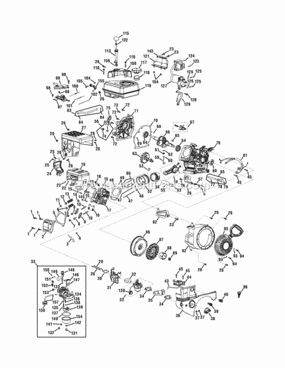 Engine_Assembly_265-Su Diagram and Parts List for 31AS2N1C706 2010 MTD Snow Blower
