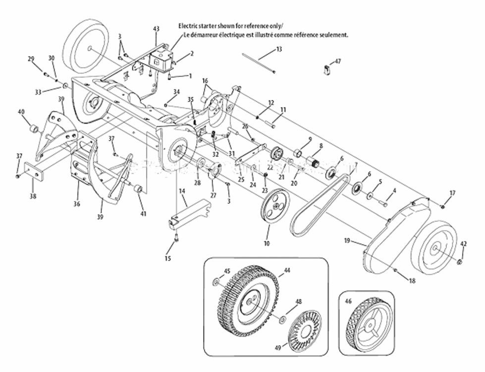 Page C Diagram and Parts List for 31AS2N1C829  MTD Snow Blower