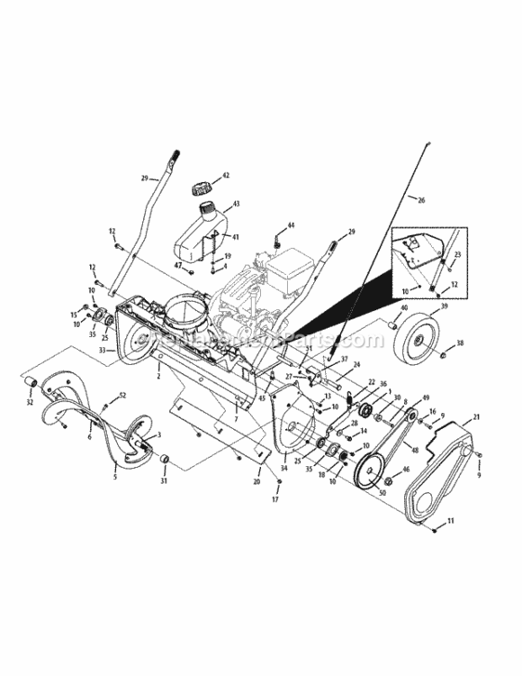 Page F Diagram and Parts List for 31AS2S1E704 2013 MTD Snow Blower