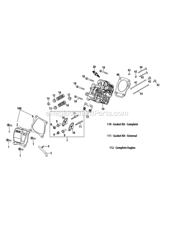 Page C Diagram and Parts List for 31AS2T5E704 2012 MTD Snow Blower
