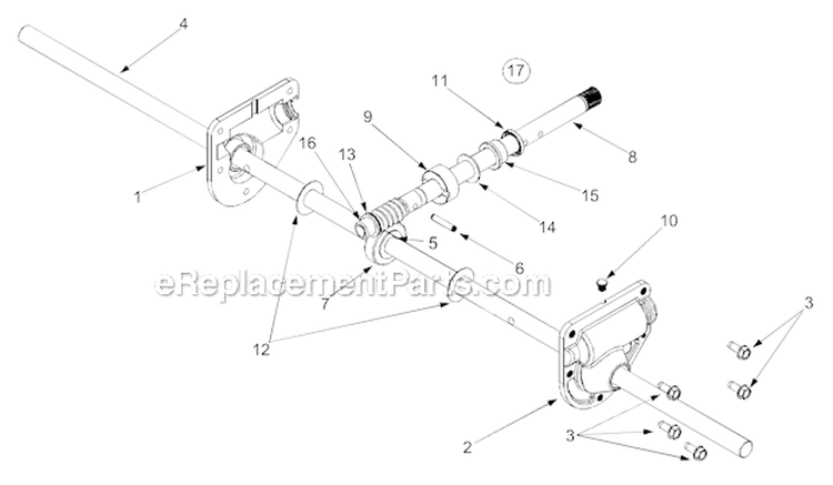 Gear Assembly Diagram and Parts List for 31AS611D129  MTD Snow Blower