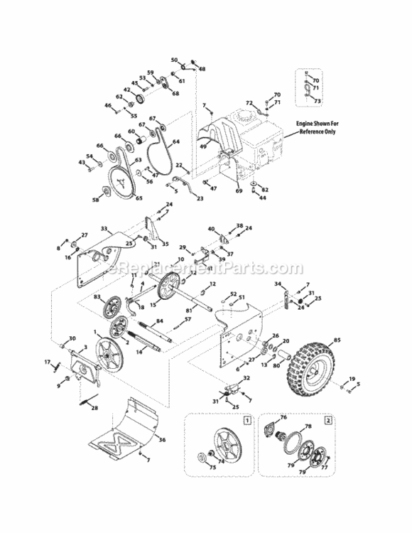 Drive_System Diagram and Parts List for 31AS62EE706 2010 MTD Snow Blower