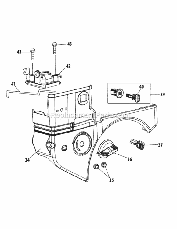 Page D Diagram and Parts List for 31AS63EE706 2013 MTD Snow Blower