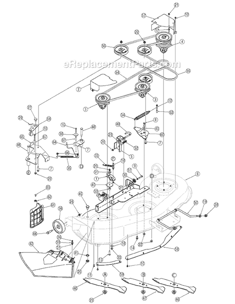 Page A Diagram and Parts List for 31AT605H000 2006 MTD Lawn Tractor