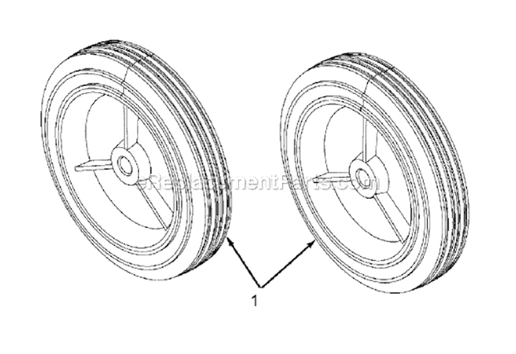 Wheels Diagram and Parts List for 31B-140-352 2000 MTD Snow Blower