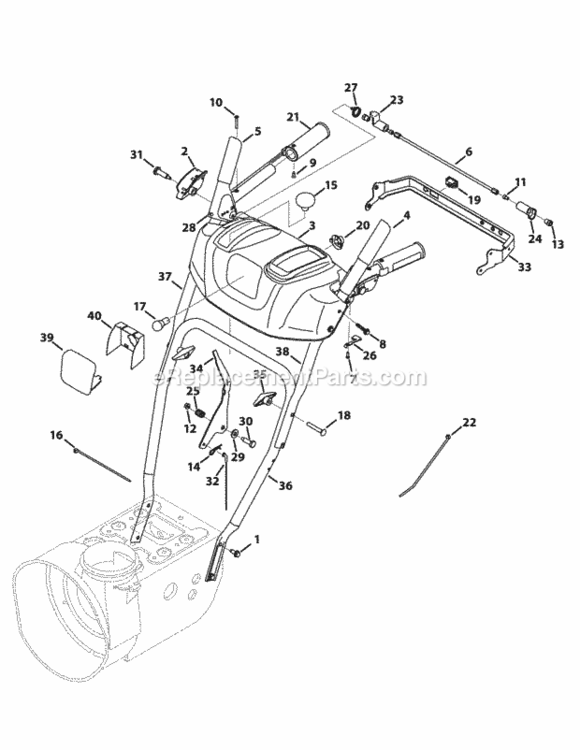Panel_Style_K_And_L Diagram and Parts List for 31BM62KE704 2009 MTD Snow Blower