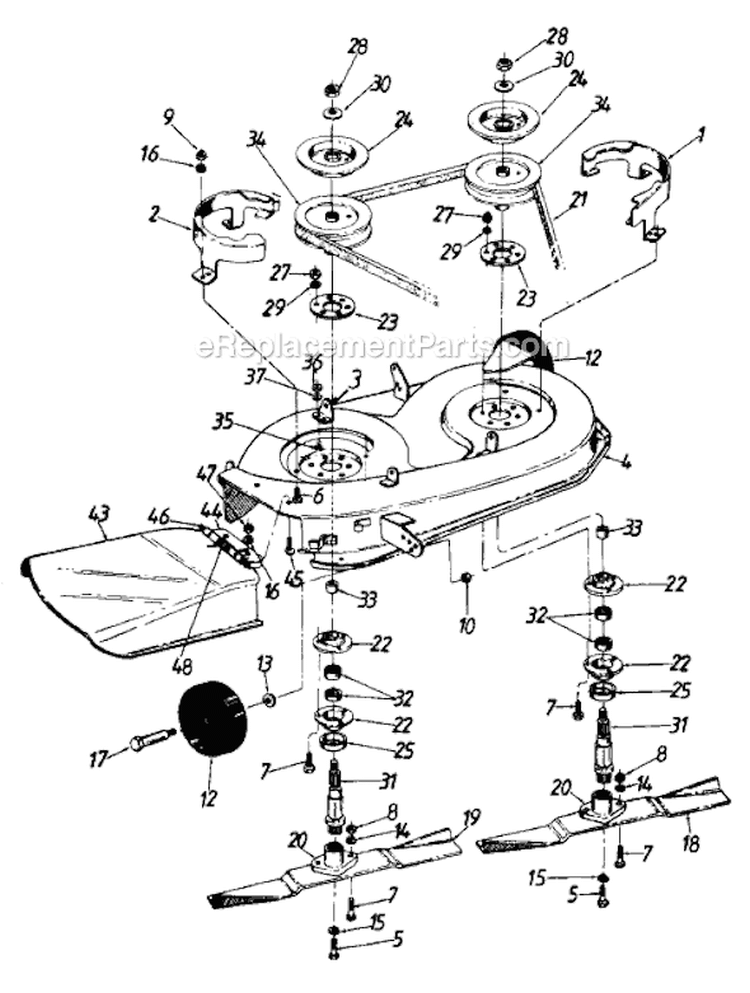 Page G Diagram and Parts List for 322-014 1987 MTD Lawn Tractor