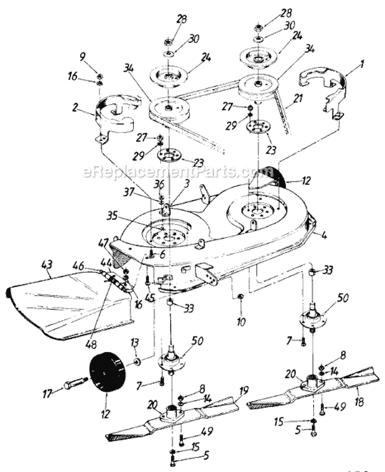 Page F Diagram and Parts List for 322-014 1988 MTD Lawn Tractor