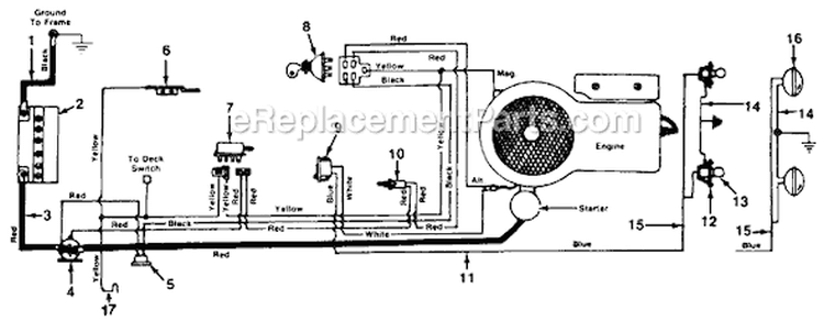 Page A Diagram and Parts List for 322-105 1986 MTD Lawn Tractor