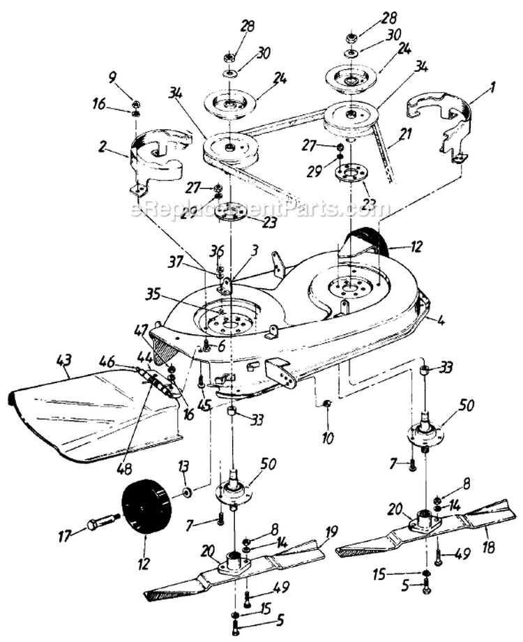 Page B Diagram and Parts List for 322-105 1986 MTD Lawn Tractor