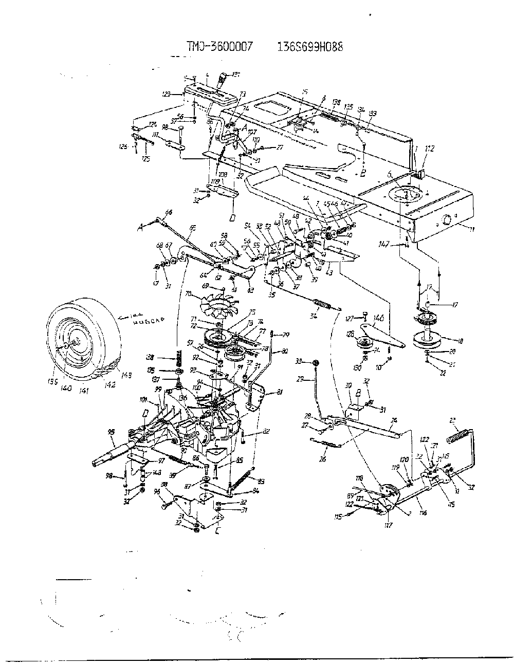 Wheel ay and tire chart page 2 Diagram and Parts List for 3600007  MTD Lawn Tractor