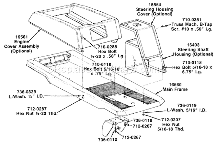 Page F Diagram and Parts List for 36-504-033 1986 MTD Lawn Tractor