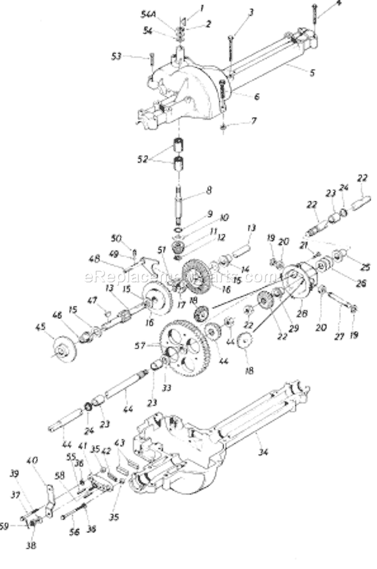 Page G Diagram and Parts List for 36-504-033 1986 MTD Lawn Tractor
