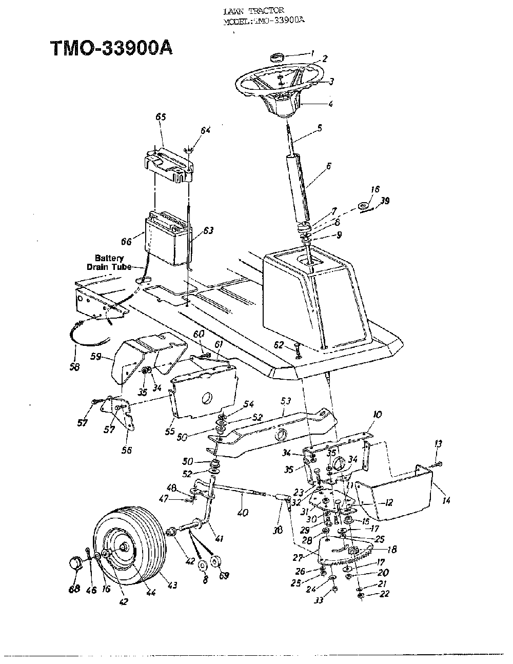 11hp 32" riding mower page 3 Diagram and Parts List for 33900A  MTD Lawn Tractor