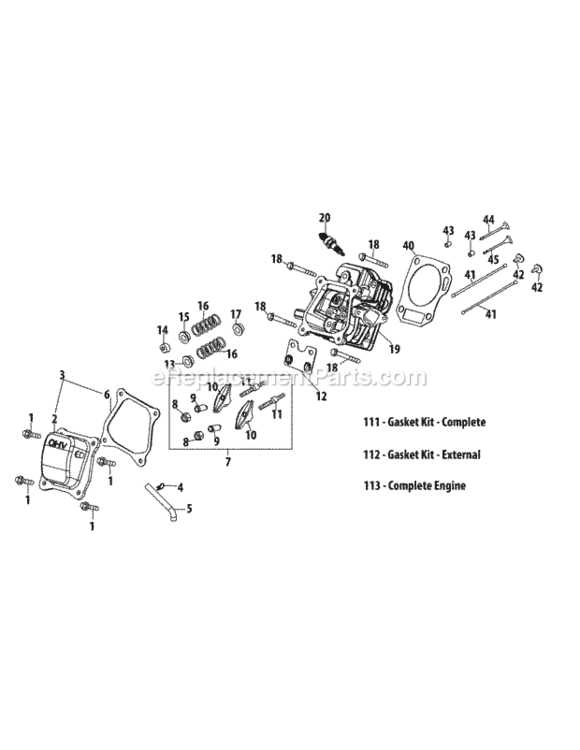 370-Jua_Cylinder_Head Diagram and Parts List for 370-JUA  MTD Engine