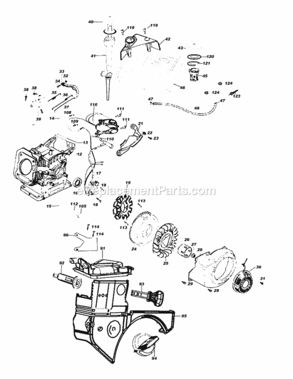 Engine_Assembly_370-Su_2 Diagram and Parts List for 370-SU  MTD Engine