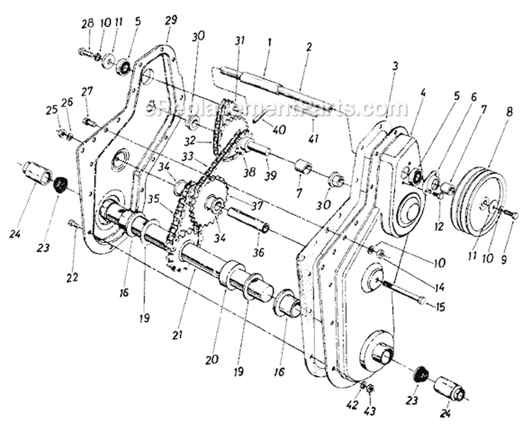 Page A Diagram and Parts List for 381-013 1988 MTD Tiller