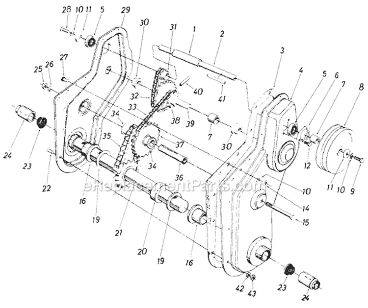 Page A Diagram and Parts List for 381-086 1987 MTD Tiller